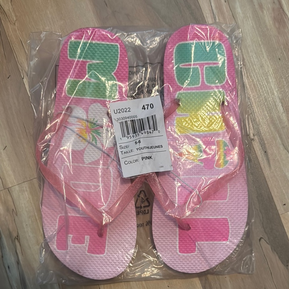 Colorful Kids Flip Flops Chill Mode